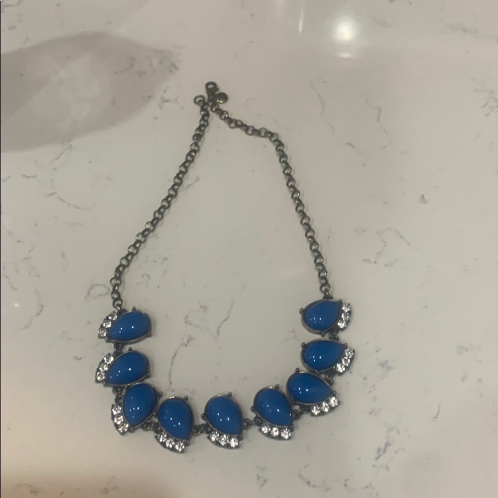 J Crew blue choker necklace